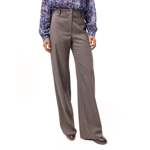 Pantalon large Renata en laine irisée...