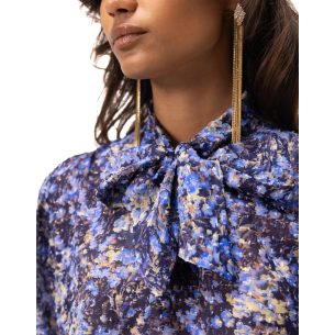 Flo Blue Print Blouse 2