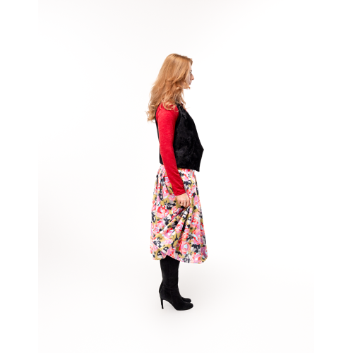 Jupe Anne en flanelle motif floral