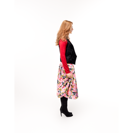 Jupe Anne en flanelle motif floral