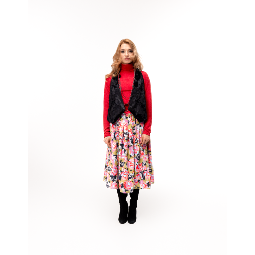 Jupe Anne en flanelle motif floral