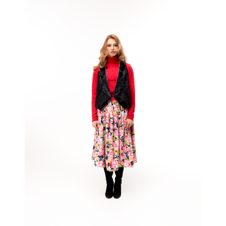 Jupe Anne en flanelle motif floral