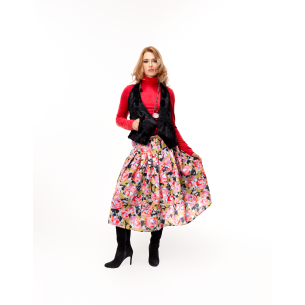 Jupe Anne en flanelle motif floral