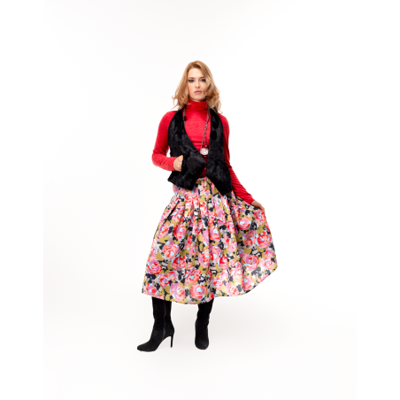 Jupe Anne en flanelle motif floral