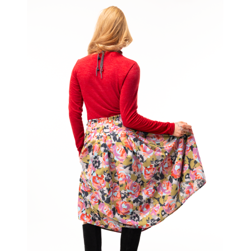 Jupe Anne en flanelle motif floral