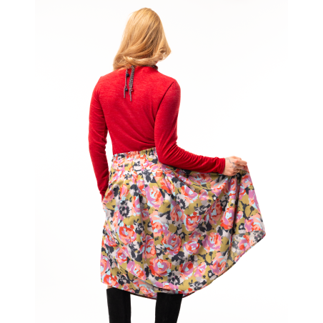 Jupe Anne en flanelle motif floral