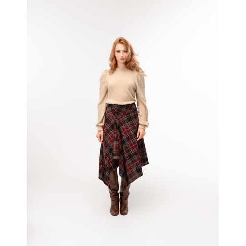 Jupe Luisa en tartan de laine