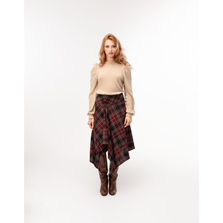 Jupe Luisa en tartan de laine