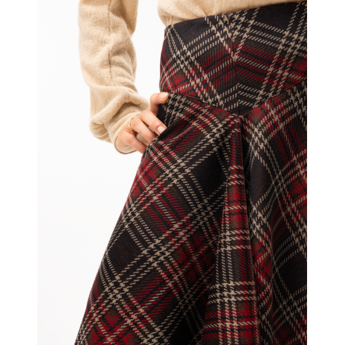 Jupe Luisa en tartan de laine