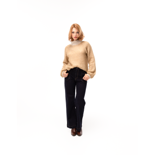 Vanessa Sweater in Iridescent Beige Wool
