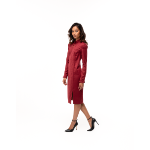 Robe Jade en brocart rouge indien