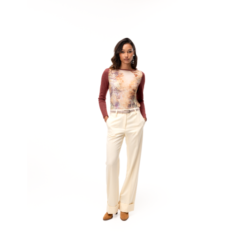 Myriam Top in Wool and Angora with a...